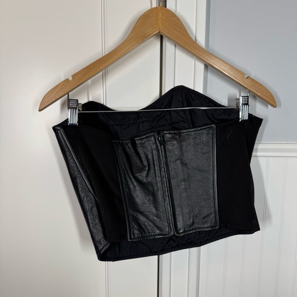 Vintage Wilson’s Leather Maxima Strapless Corset Bustier Black Size large y2k - Picture 4 of 7